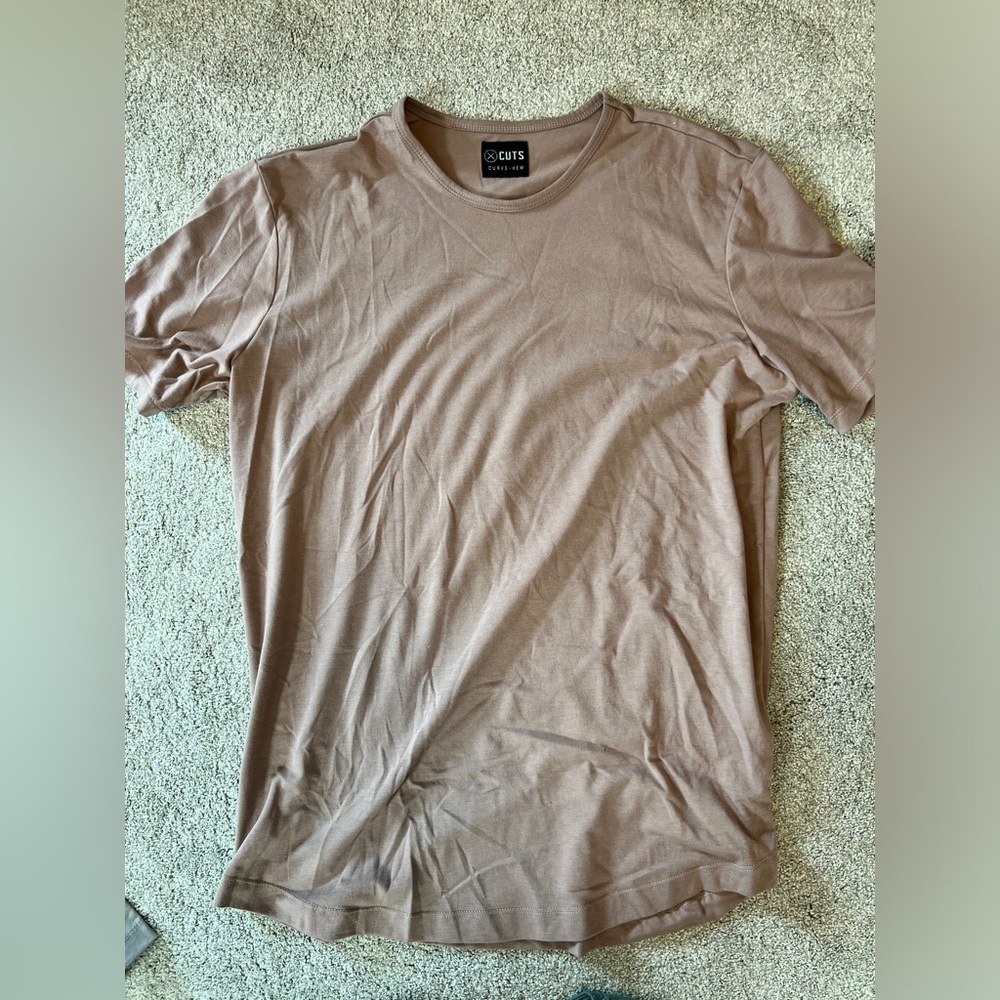 Cuts Curved Hem T-Shirt